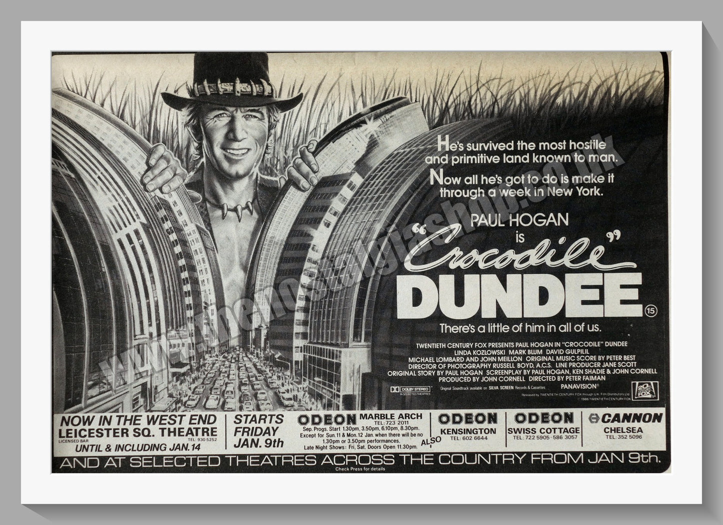 Crocodile Dundee. 1987 Original Advert (ref AD58974)