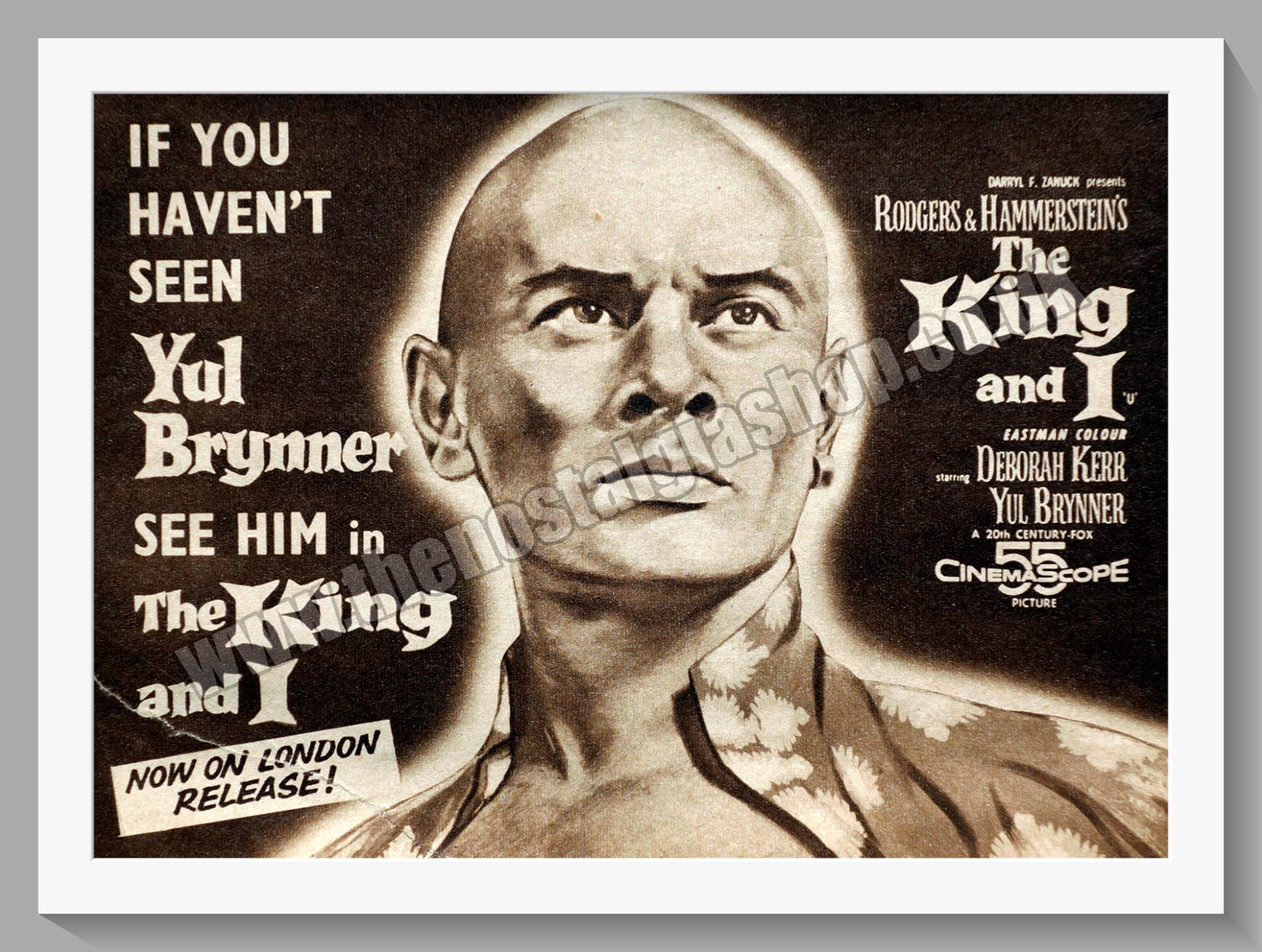 The King And I. Yul Brynner. 1956 Original Advert (ref AD58379)