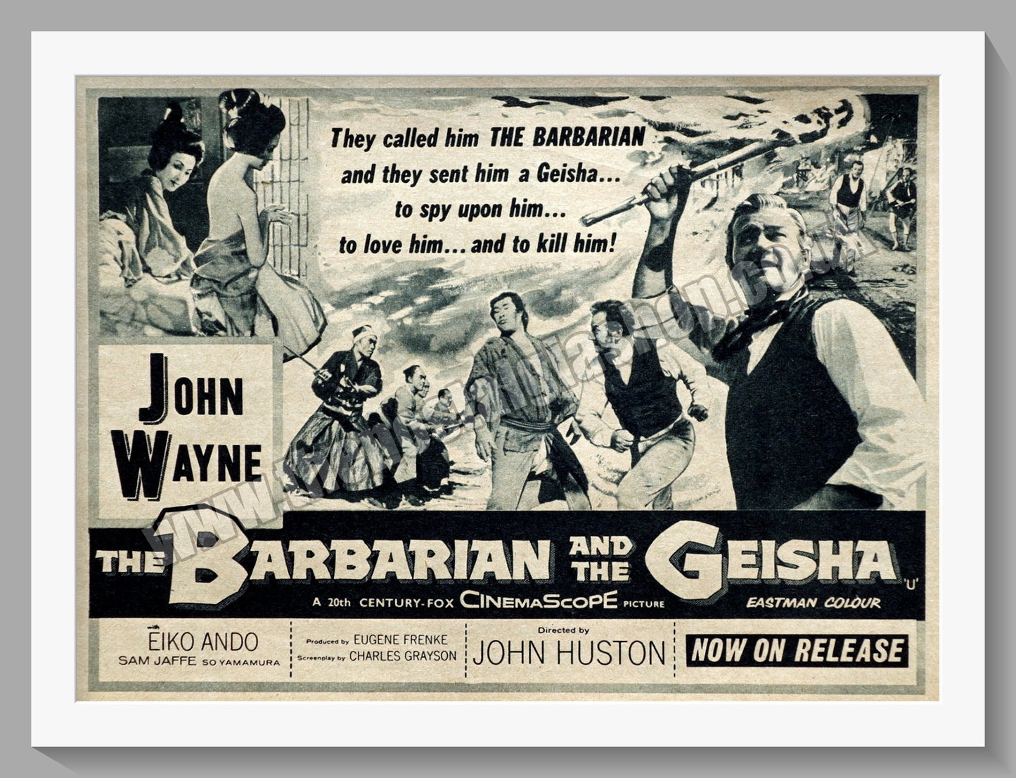 The Barbarian and The Geisha. John Wayne. 1958 Original Advert (ref AD58380)