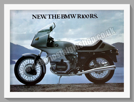 BMW R100RS Motorcycle. 1976 Original Double Advert (ref AD58394)