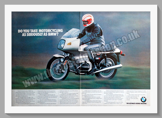 BMW Motorcycles. 1980 Original Double Advert (ref AD58397)