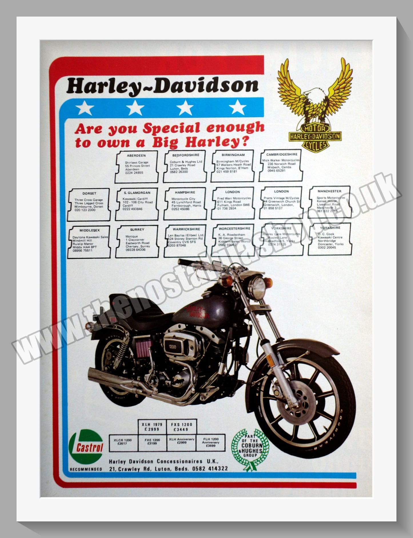 Harley Davidson Motorcycles. Original Advert 1978 (ref AD58402)