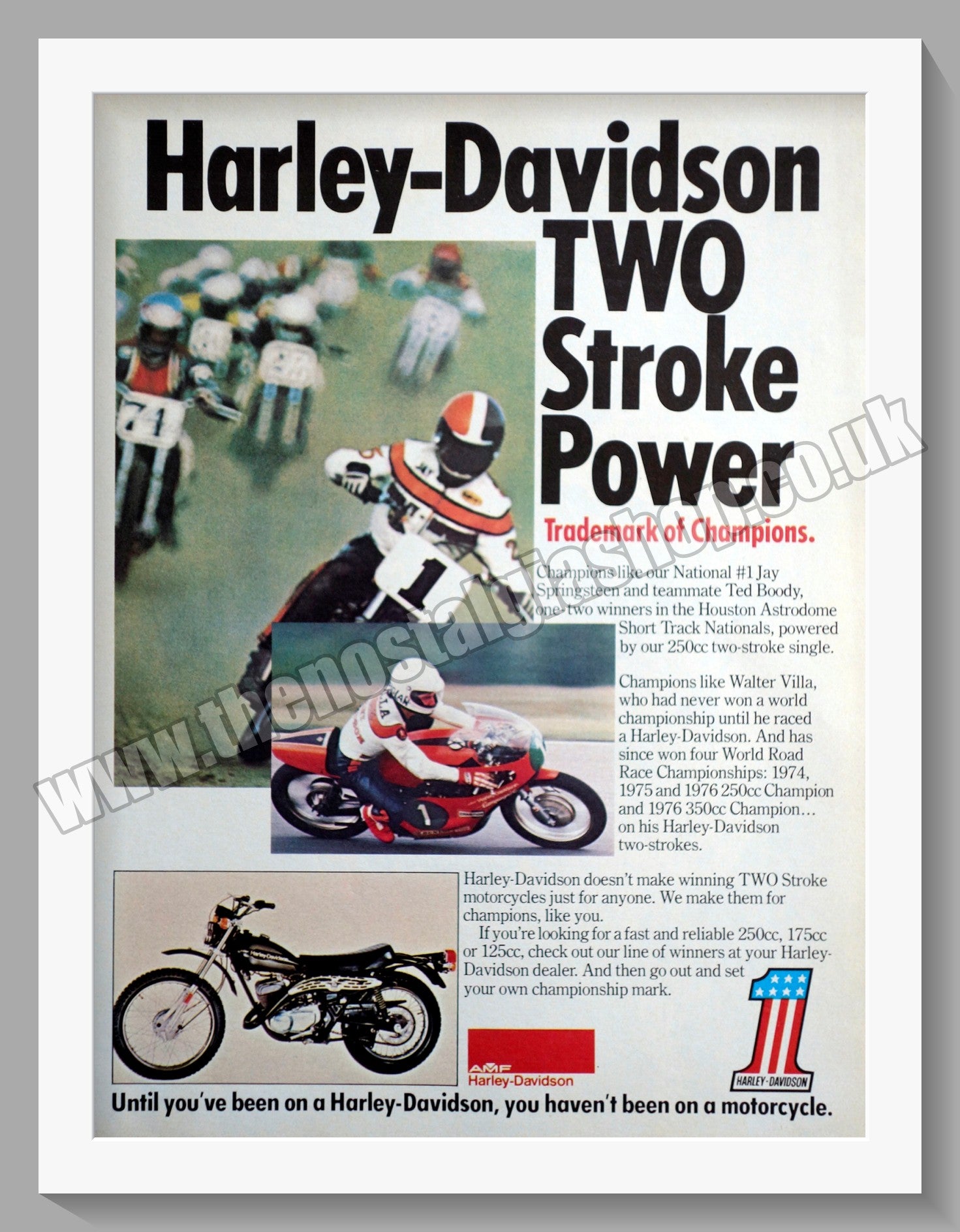 Harley Davidson Motorcycles. Original Advert 1977 (ref AD58445