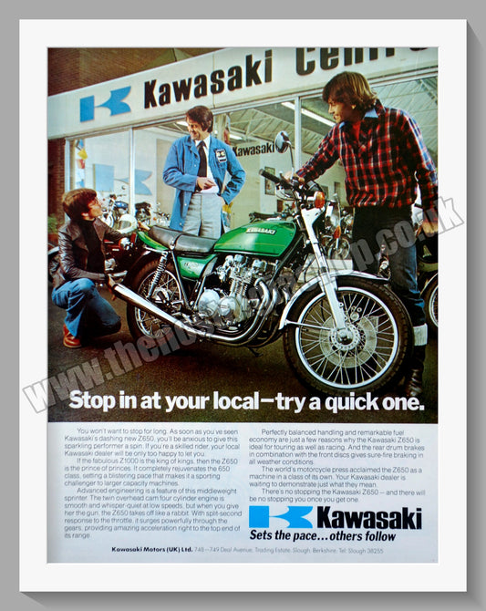 Kawasaki Motorcycles. 1977 Original Advert. (ref AD58544)