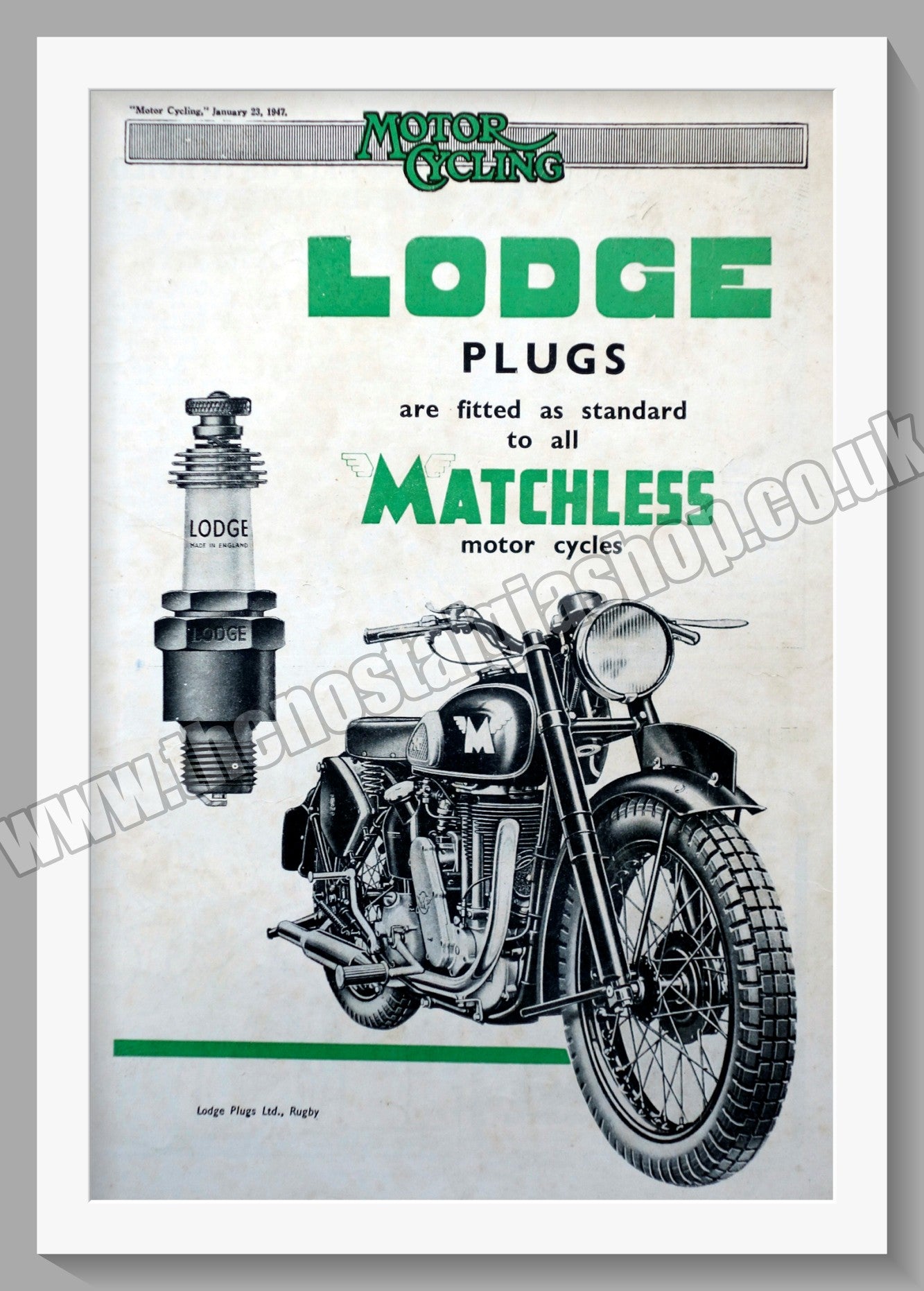 Matchless Motorcycles. 1947 Original Advert. (ref AD58558)