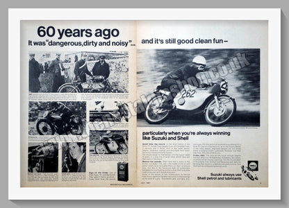 Suzuki Motorcycles. Original advert 1967 (ref AD58828)