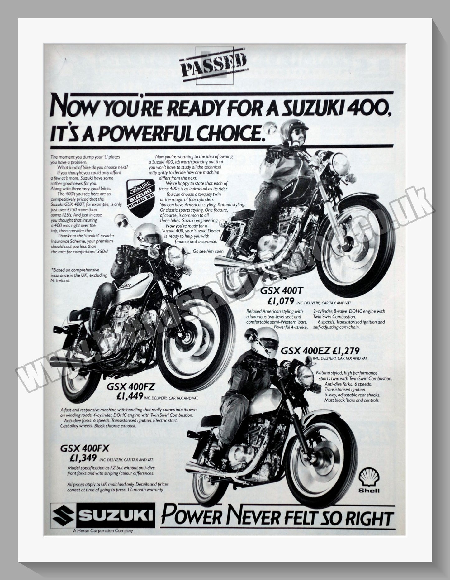 Suzuki Motorcycles. Original advert 1983 (ref AD58680)