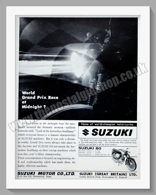 Suzuki 80 Motorcycle. Original advert 1963 (ref AD58687)