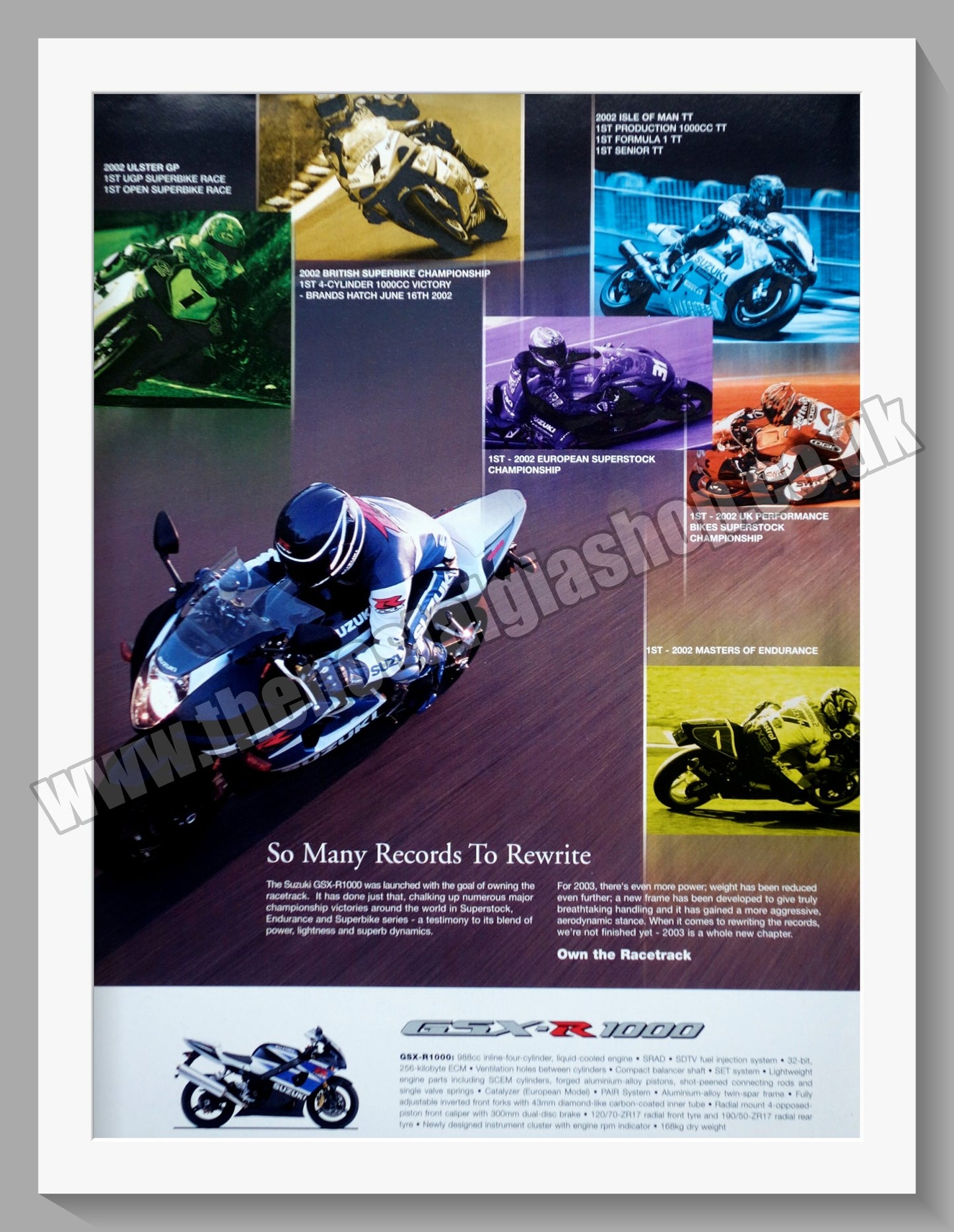 Suzuki GSX R1000. Original advert 2003 (ref AD58787)