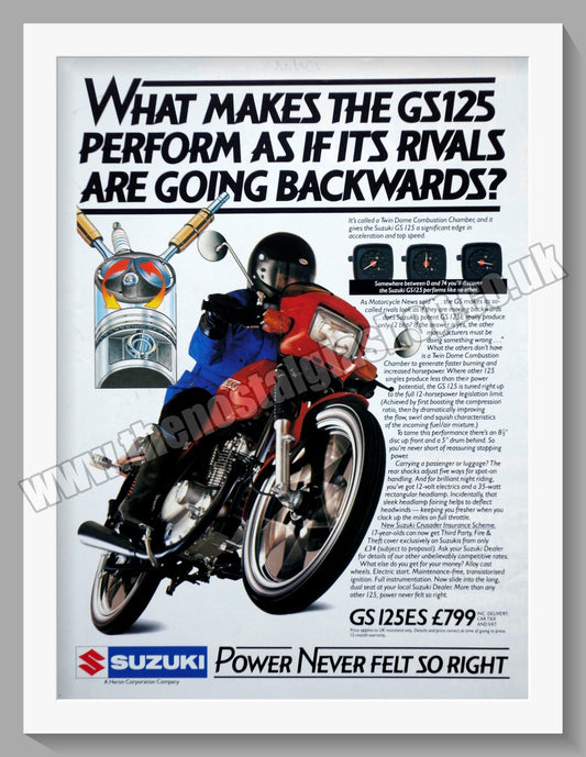 Suzuki GS125. Original advert 1983 (ref AD58790)