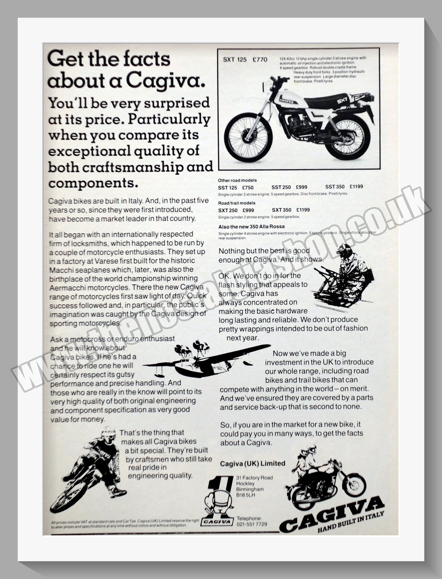 Cagiva Motorcycles. Original Advert 1983 (ref AD58995)