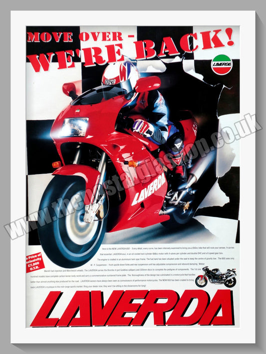 Laverda 650 Motorcycles. Original advert 1994 (ref AD60093)