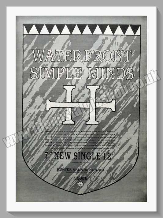 Simple Minds Water Front.  Original Advert 1983 (ref AD14768)