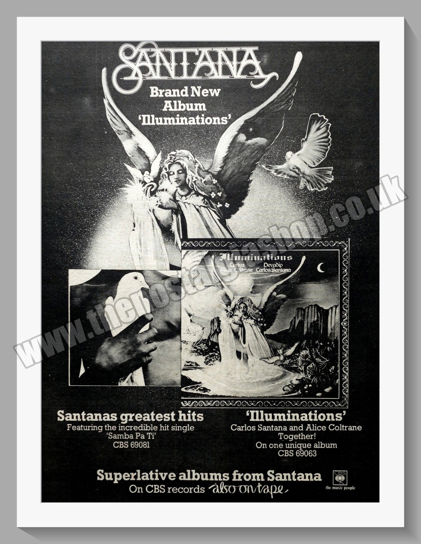 Santana Illuminations.  Original Advert 1974 (ref AD14776)