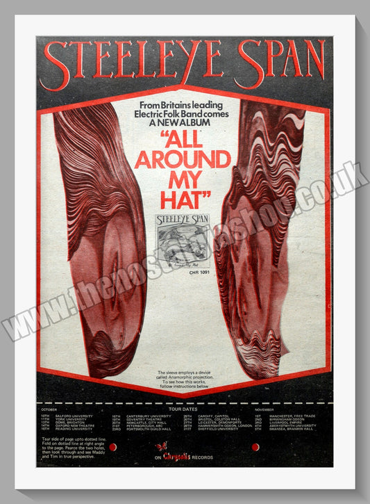 Steeleye Span All Around My Hat.  Original Advert 1975 (ref AD14789)