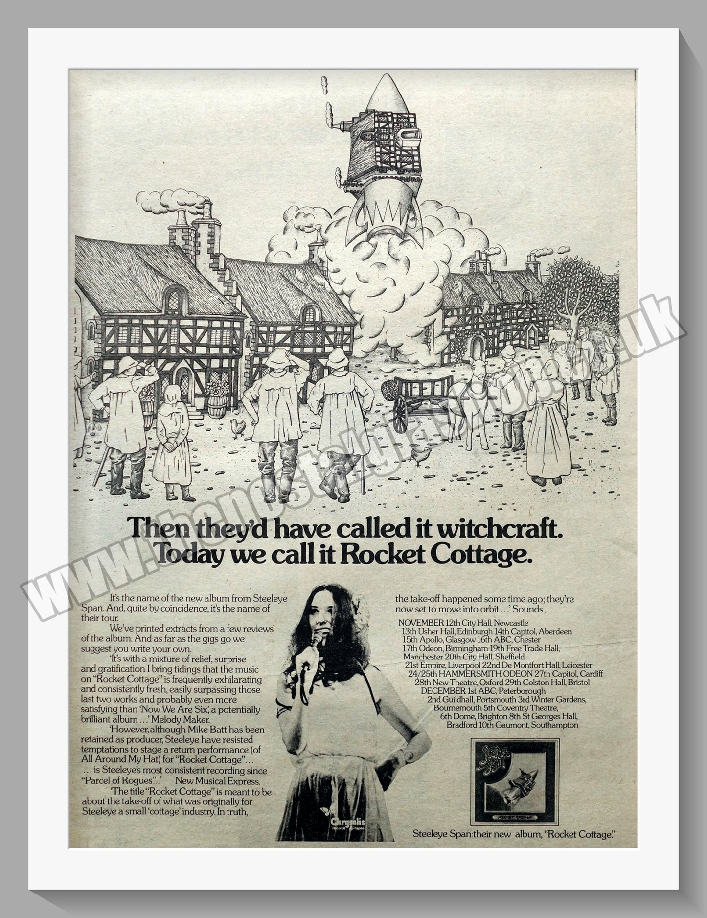 Steeleye Span Rocket Cottage.  Original Advert 1976 (ref AD14792)