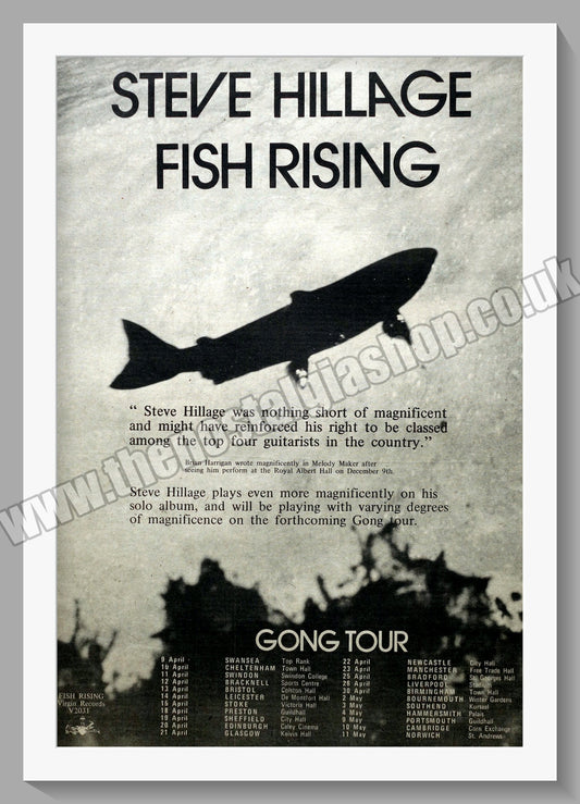 Steve Hillage Fish Rising.  Original Advert 1975 (ref AD14799)