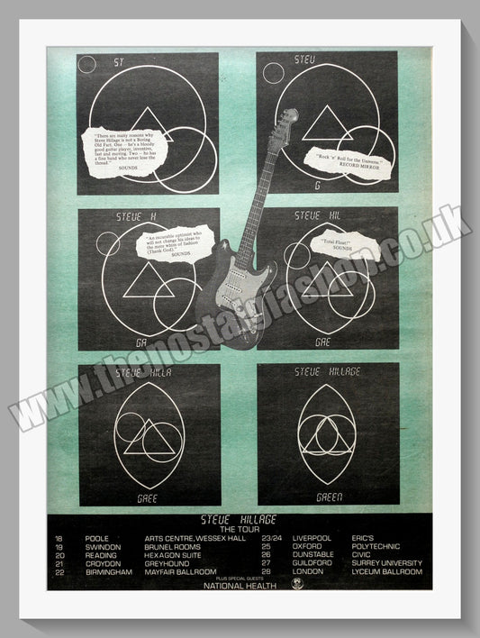 Steve Hillage On Tour.  Original Advert 1978 (ref AD14800)