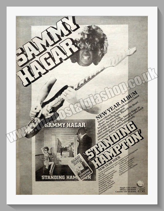 Sammy Hagar Standing Hampton.  Original Advert 1982 (ref AD14824)