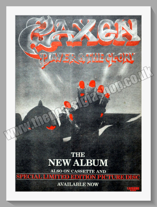 Saxon Power & The Glory.  Original Advert 1983 (ref AD14849)