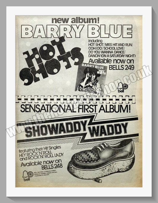 Showaddy Waddy & Barry Blue.  Original Advert 1974 (ref AD14852)