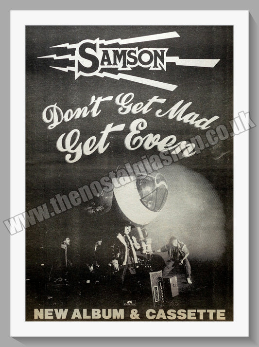 Samson Don't Get Mad Get Even.  Original Advert 1984 (ref AD14854)