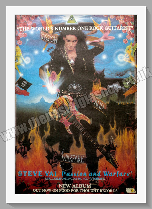 Steve Vai Passion And Warfare.  Original Advert 1990 (ref AD14858)