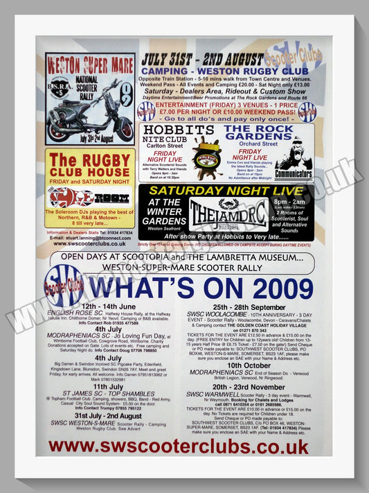 Scooter Rallies 2009. Original Advert (ref AD60069)