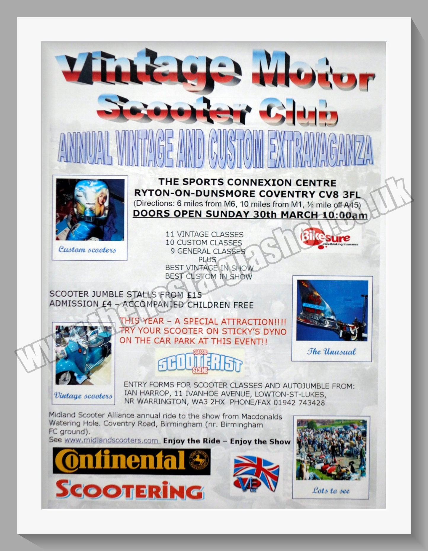 VMSC Scooter Extravaganza Coventry. 2008. Original Advert (ref AD60140)