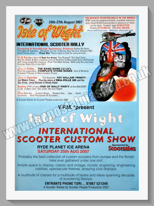 Isle Of Wight International Scooter Rally. 2007. Original Advert (ref AD60156)