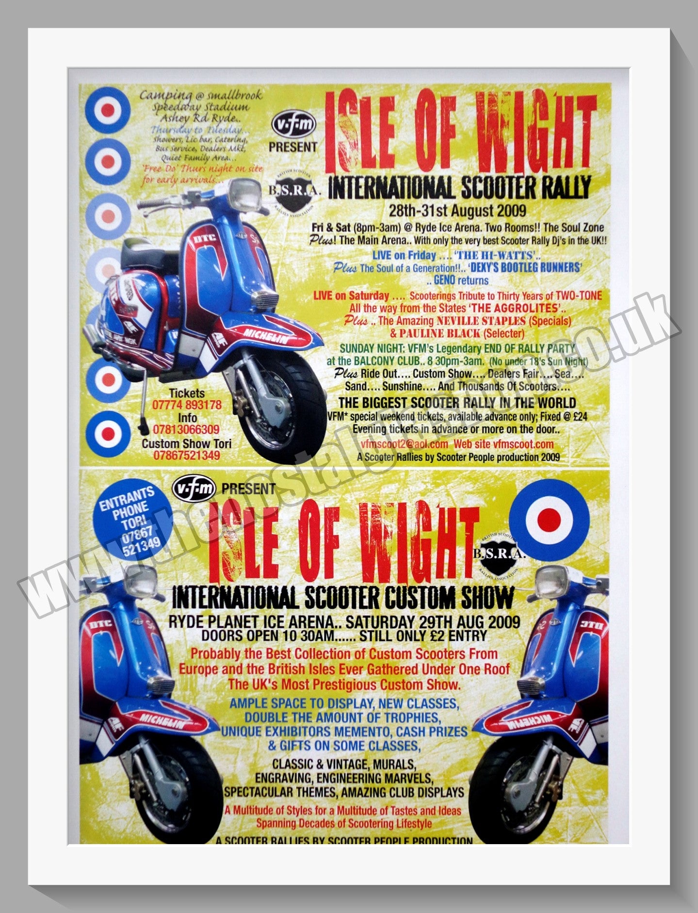 Isle Of Wight International Scooter Rally. 2009. Original Advert (ref AD60158)