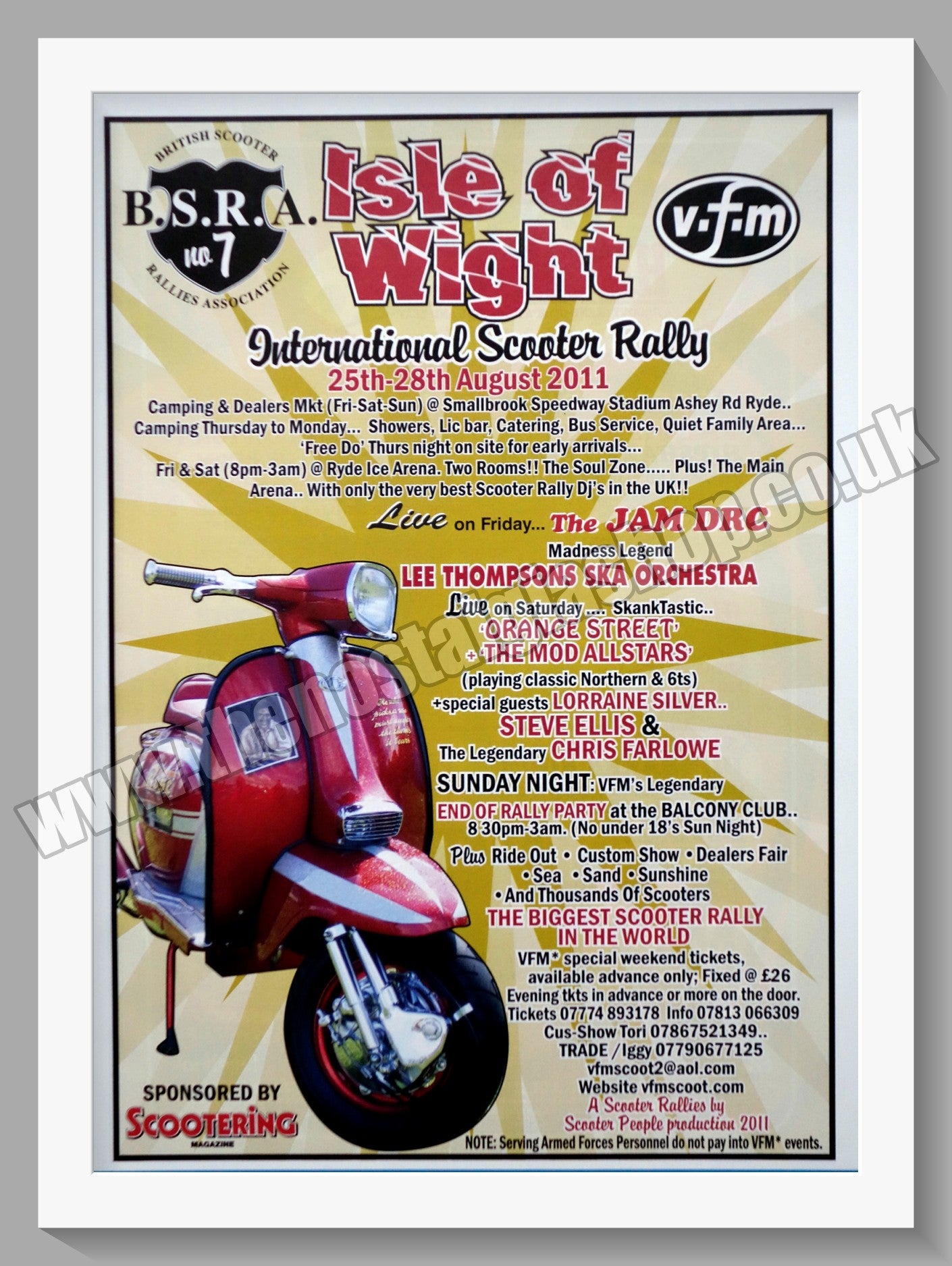 Isle Of Wight International Scooter Rally. 2011. Original Advert (ref AD60160)