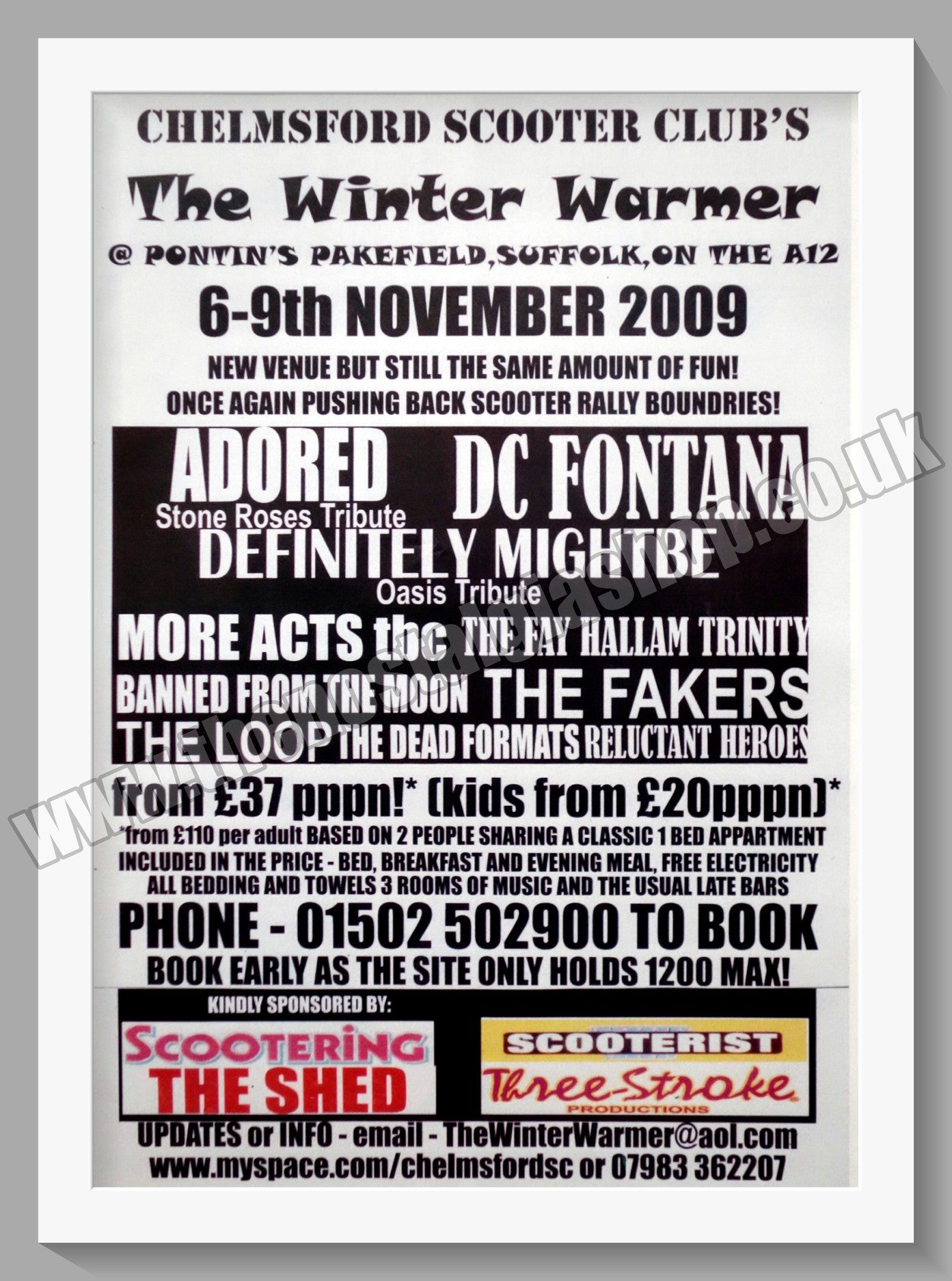 Winter Warmer Scooter Weekender 2009. Original Advert (ref AD60186)