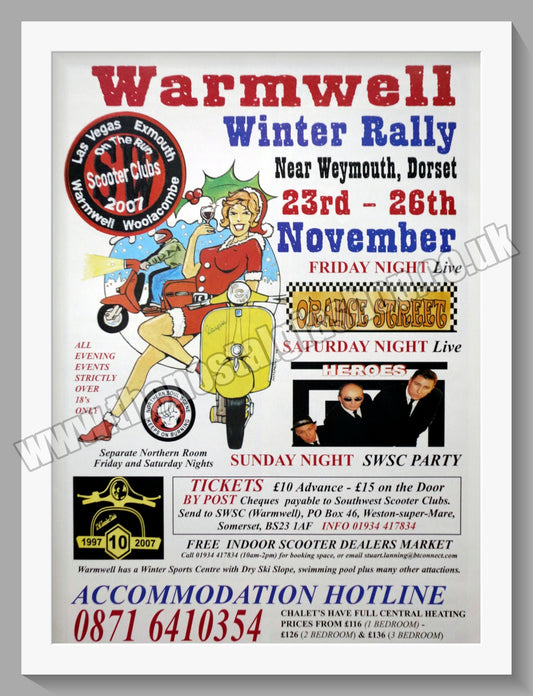 Warmwell Winter Scooter Rally 2007. Original Advert (ref AD60254)