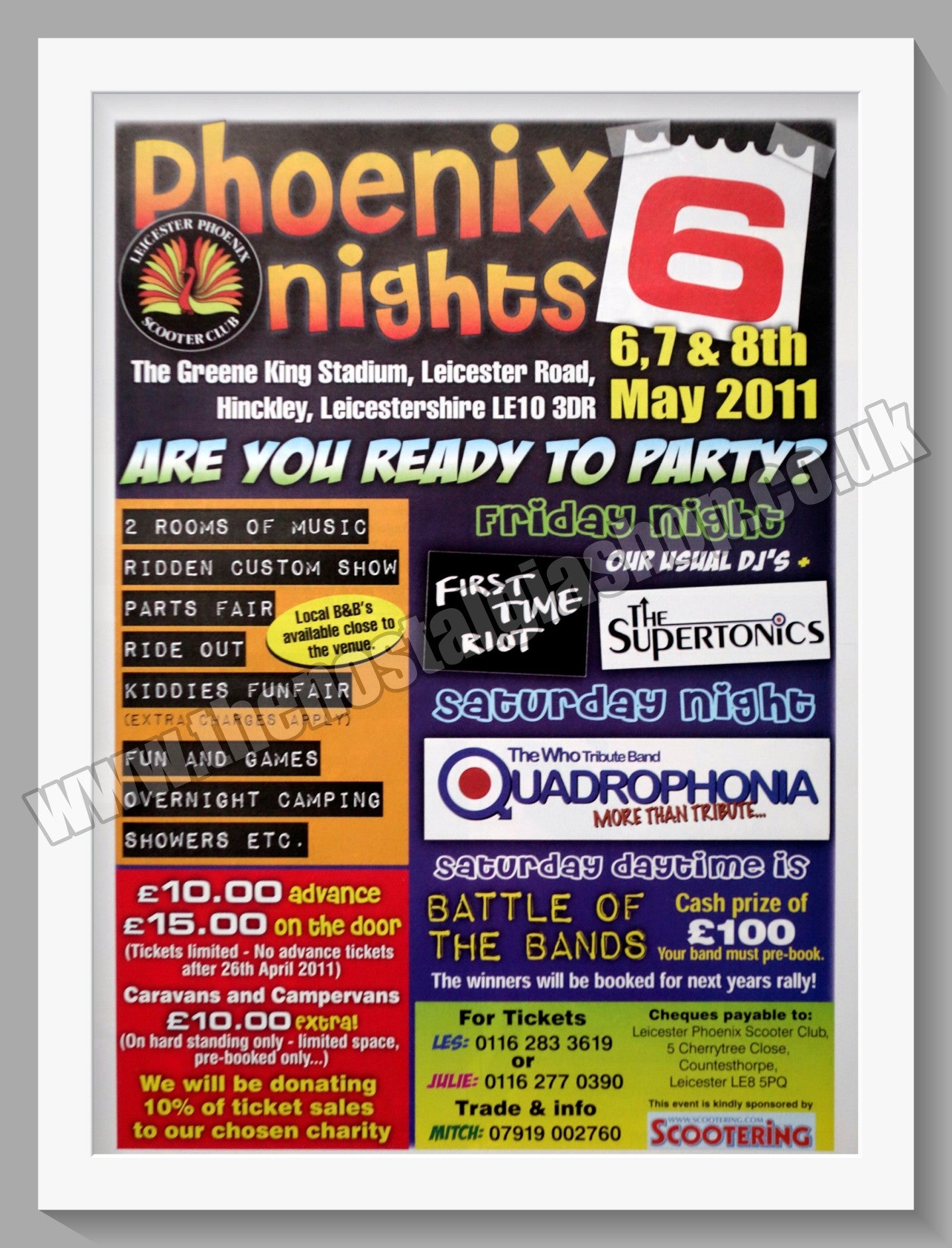 Phoenix Nights 6 Scooter Event 2011. Original Advert (ref AD60259)