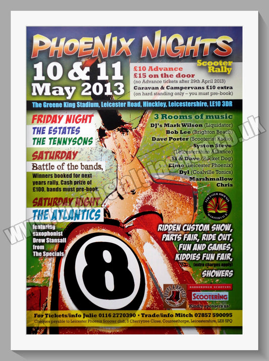 Phoenix Nights Scooter Event 2013. Original Advert (ref AD60260)