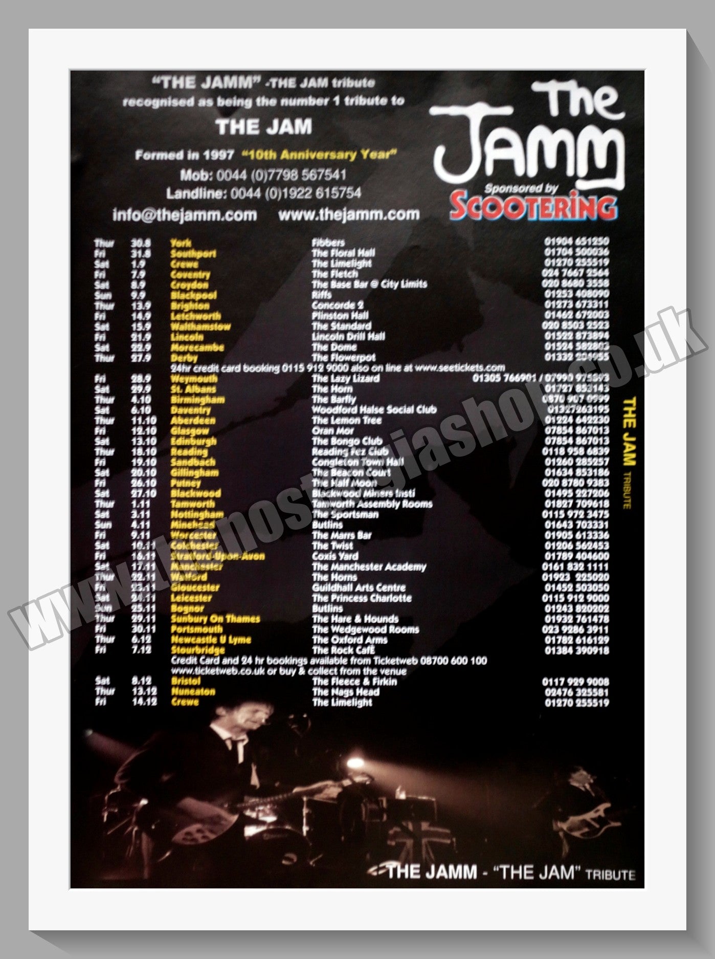 The Jamm (Jam Tribute) UK Tour. Vintage Advert 2007 (ref AD60342)