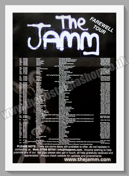 The Jamm (Jam Tribute) Farewell UK Tour. Vintage Double Advert 2008 (ref AD60345)