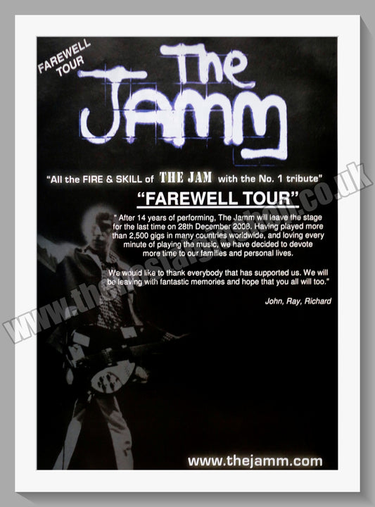 The Jamm (Jam Tribute) Farewell UK Tour. Vintage Double Advert 2008 (ref AD60345)