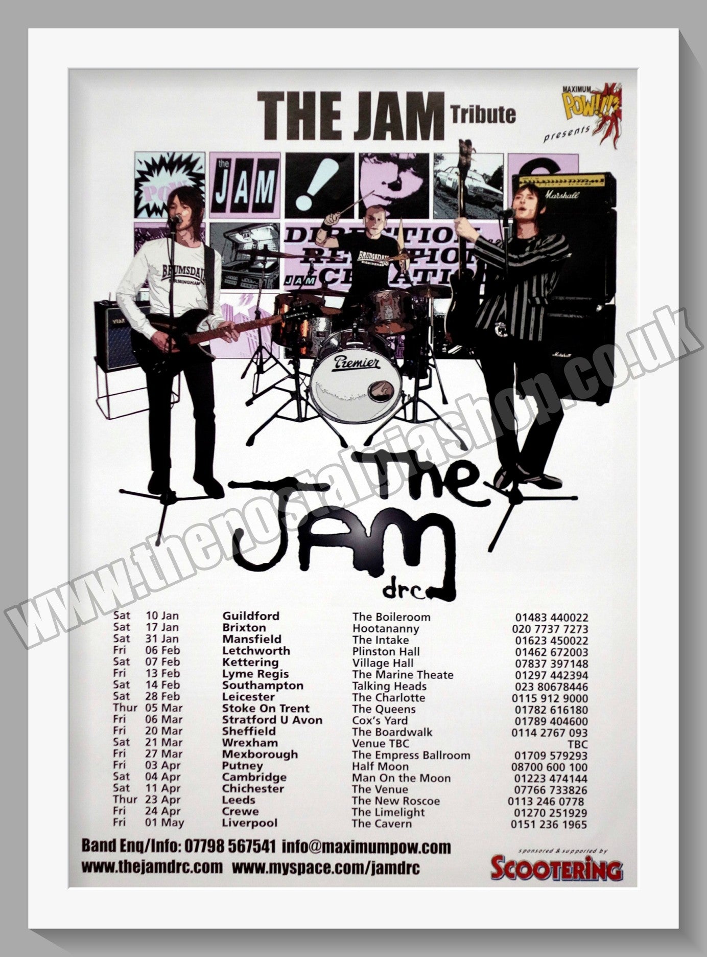 The Jam Tribute. UK Tour. Original Advert 2009 (ref AD60357)