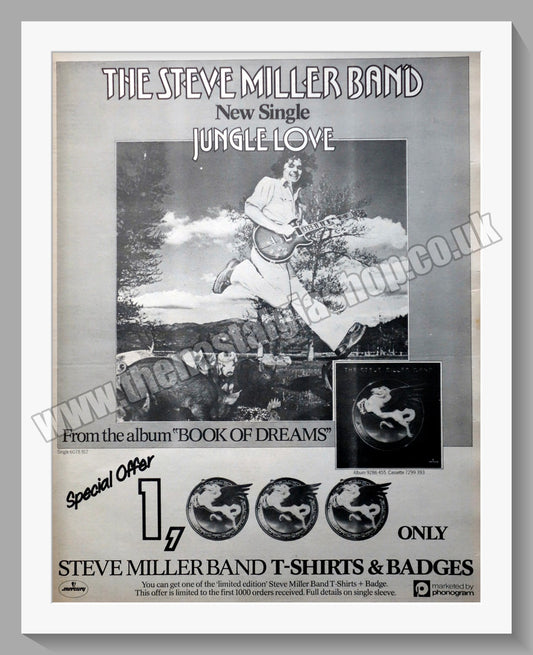 Steve Miller Band Jungle Love.  Original Advert 1977 (ref AD14860)