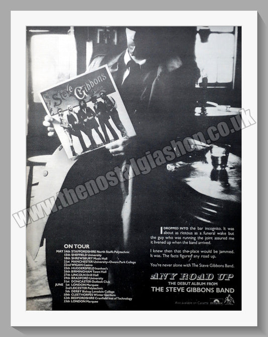 Steve Gibbons Band On Tour.  Original Advert 1976 (ref AD14866)