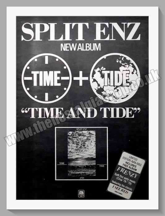 Split Enz  Time And Tide.  Original Advert 1982 (ref AD14881)