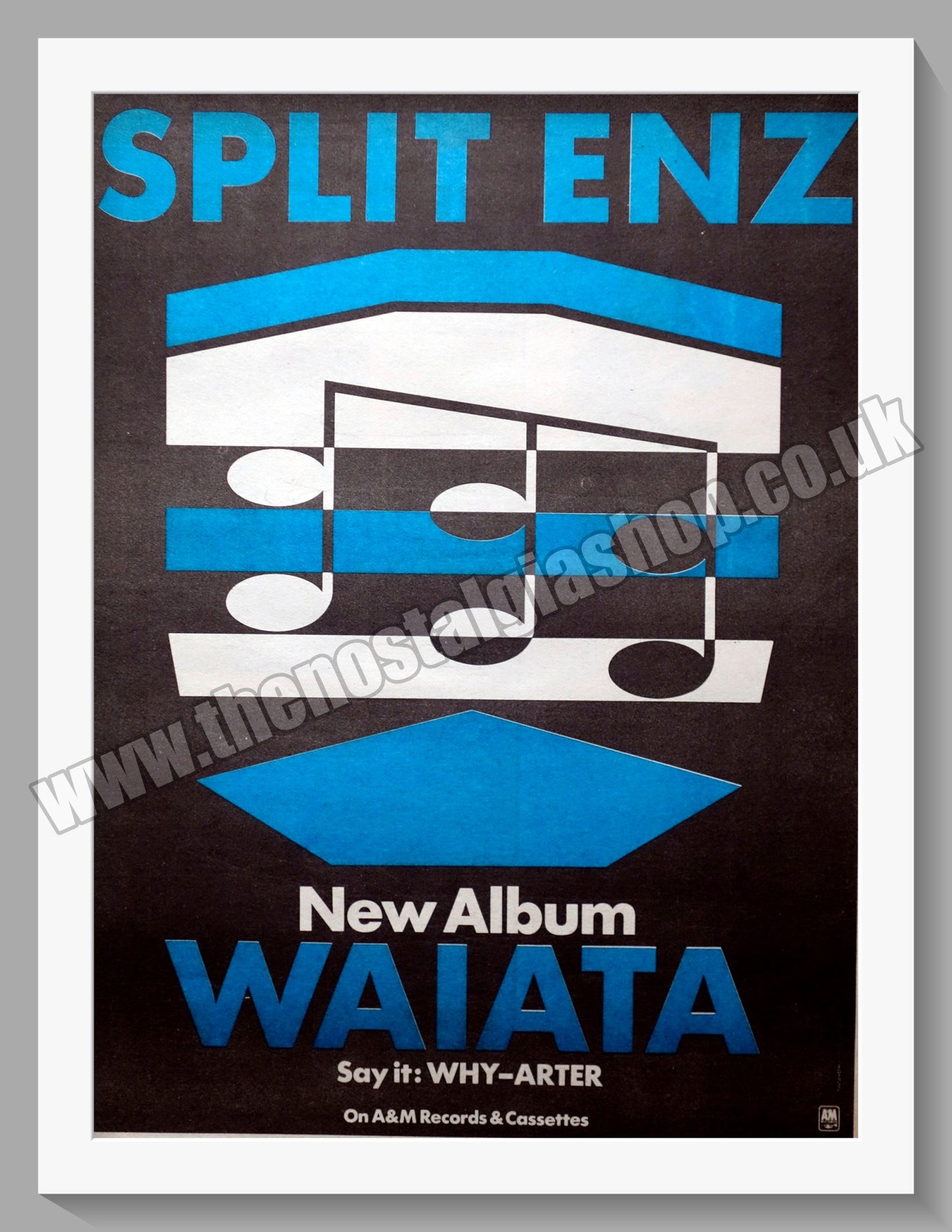 Split Enz  Waiata.  Original Advert 1981 (ref AD14882)