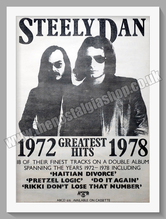 Steely Dan Greatest Hits.  Original Advert 1978 (ref AD14890)