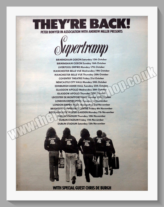 Supertramp Tour Dates.  Original Advert 1977 (ref AD14895)