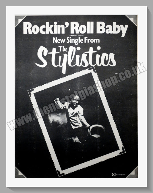 Stylistics (The) Rockin' Roll Baby.  Original Advert 1973 (ref AD14904)