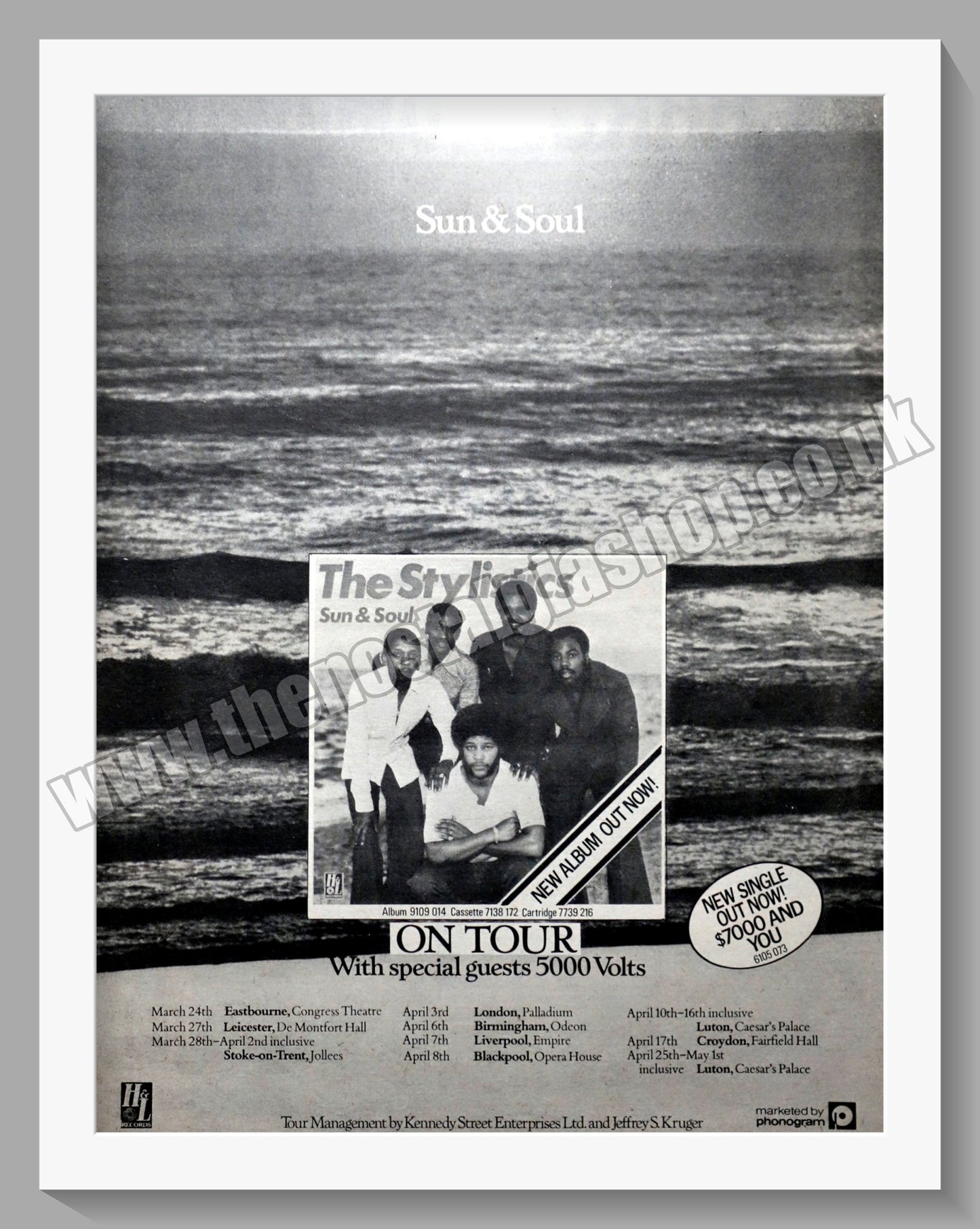 Stylistics (The) Sun & Soul.  Original Advert 1977 (ref AD14906)