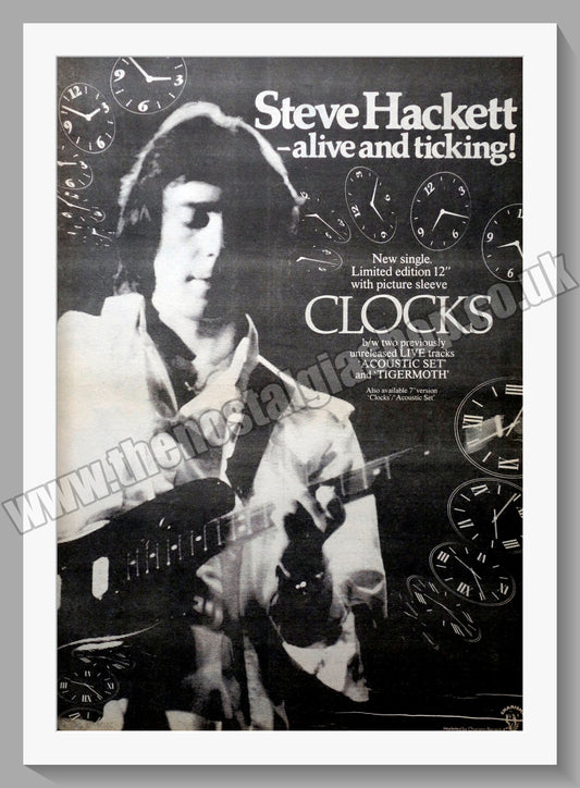 Steve Hackett Clocks.  Original Advert 1979 (ref AD14917)