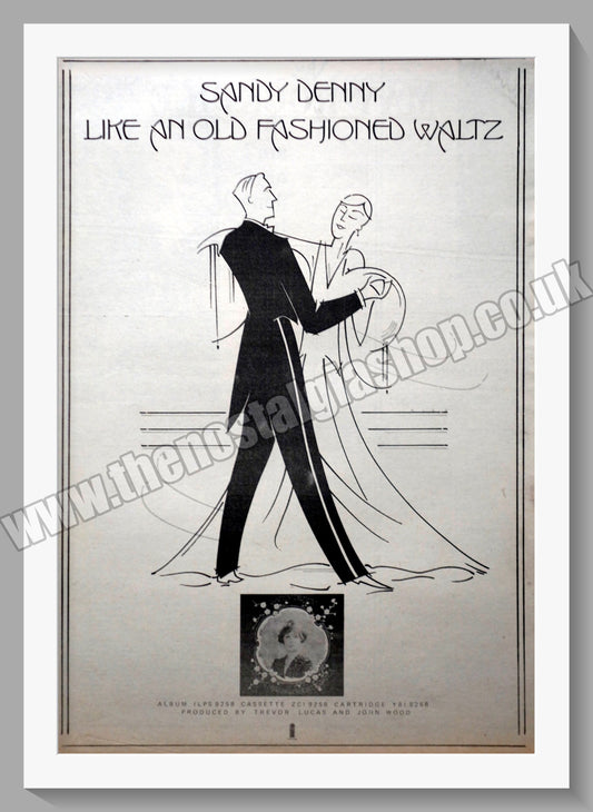 Sandy Denny Like An Old Fashioned Waltz.  Original Advert 1974 (ref AD14921)